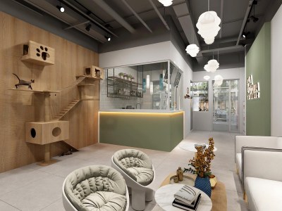 现代宠物店3D模型下载